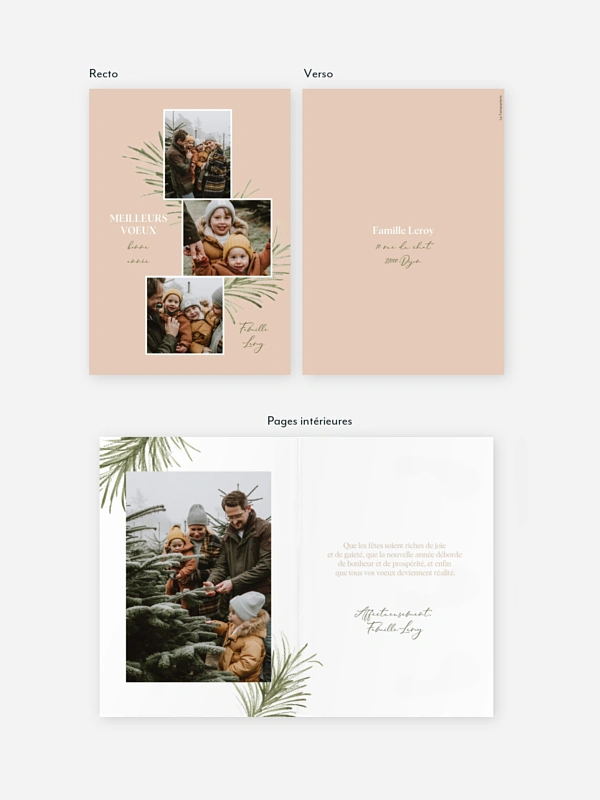 Carte de voeux Montage photo