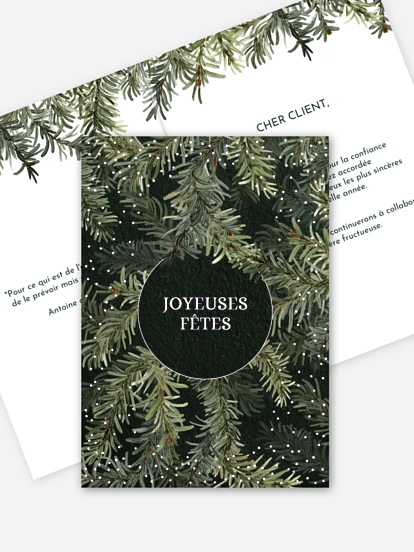Carte de voeux entreprise Charme des fêtes