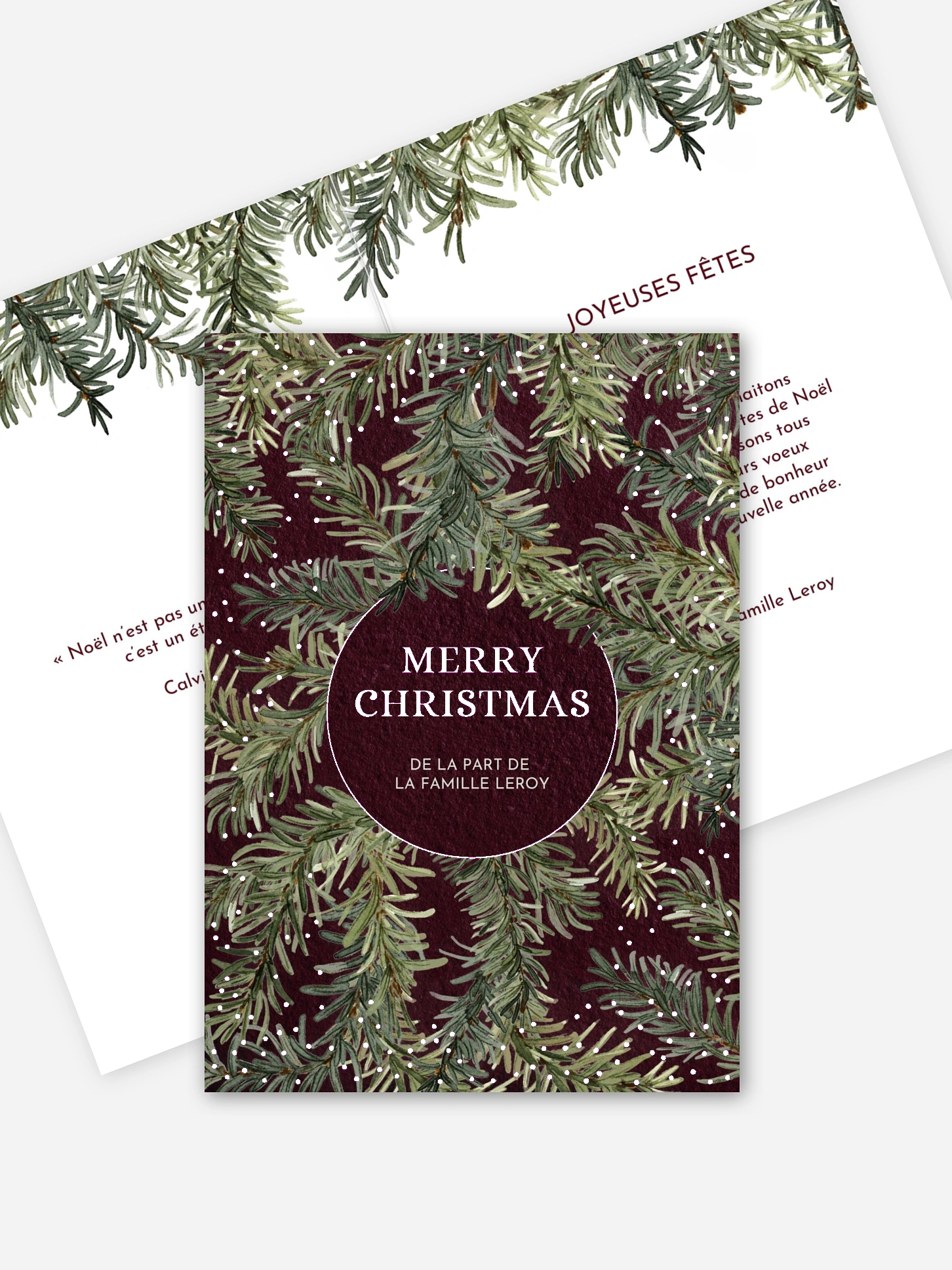Carte de Noël Charme des fêtes