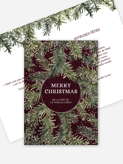 Carte de Noël Charme des fêtes