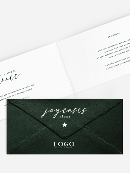 Carte de voeux entreprise Lettre spéciale