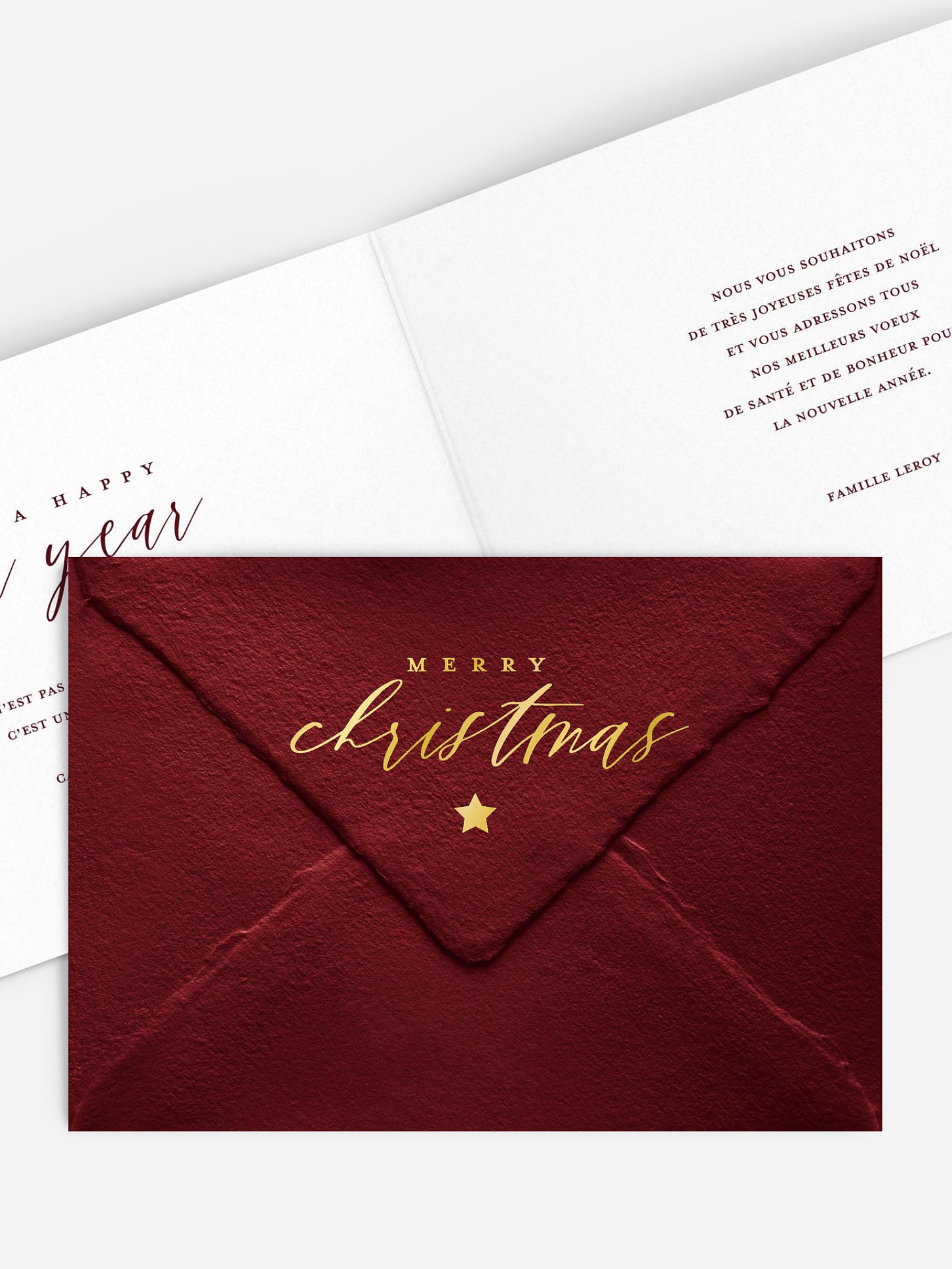 Carte de Noël Lettre spéciale