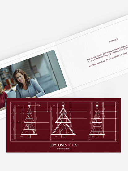 Carte de voeux entreprise Golden Lines