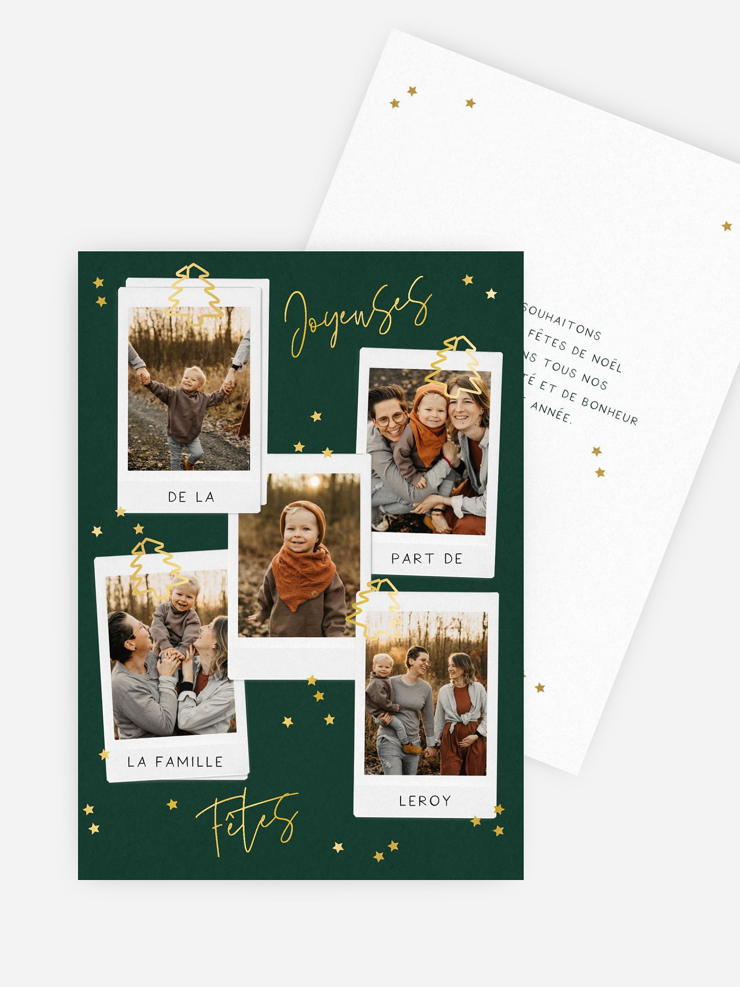 Carte de Noël Multi-photos de Noël