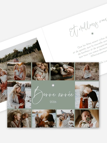 Carte de voeux Voeux Multi-photo