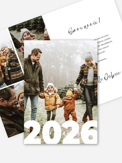 Carte de voeux Happy new Year en chiffres