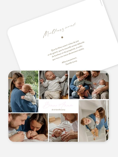 Carte de voeux Voeux photo collage