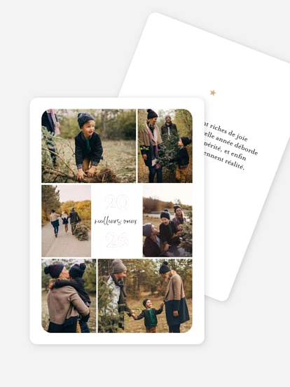 Carte de voeux Voeux Multi-photo II