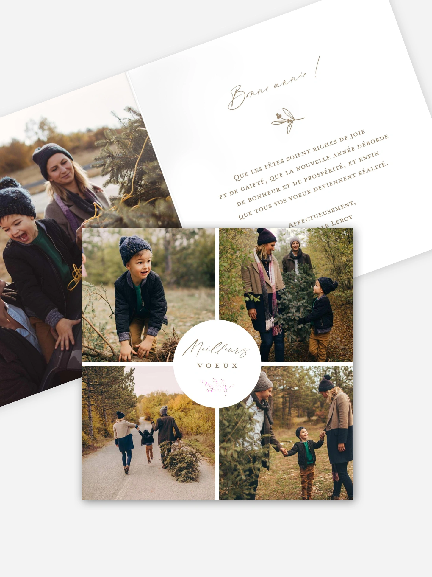 Carte de voeux Joli photo collage