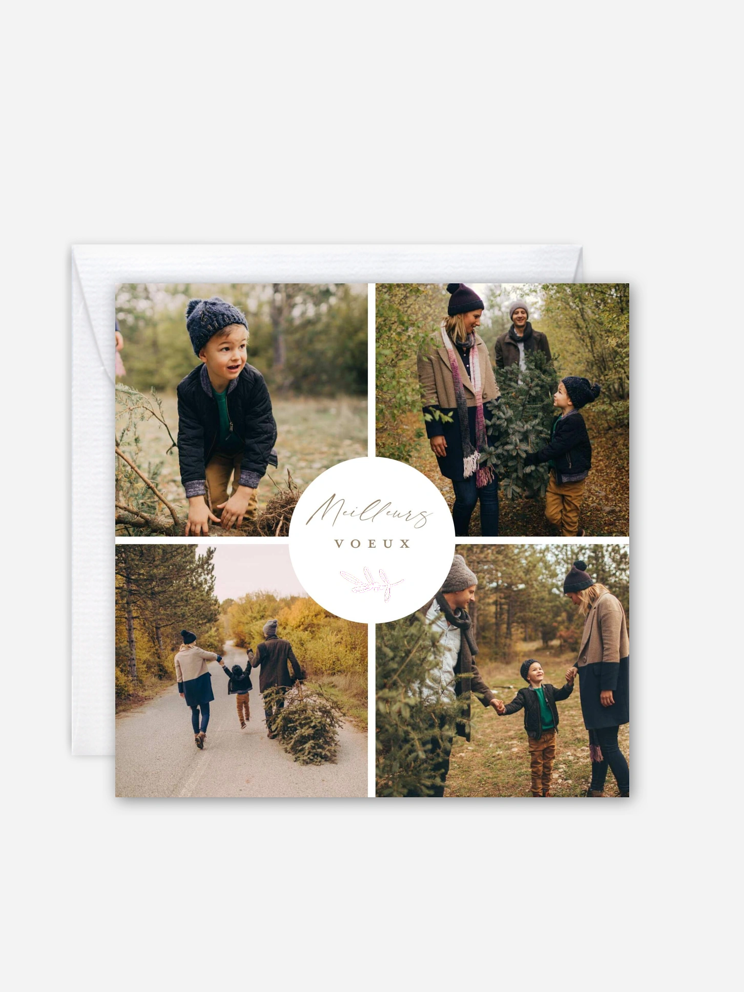 Carte de voeux Joli photo collage
