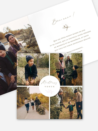 Carte de voeux Joli photo collage