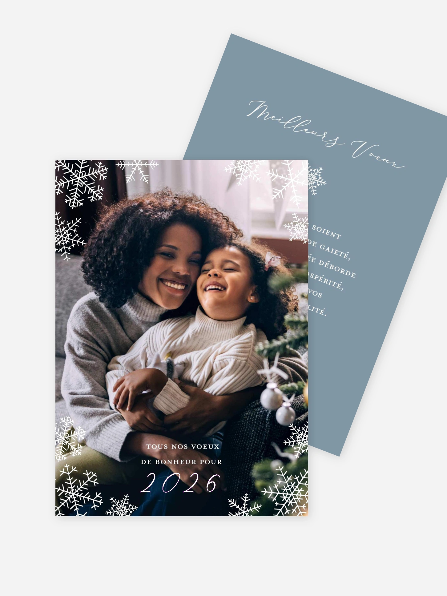 Carte de voeux Flocons de neige