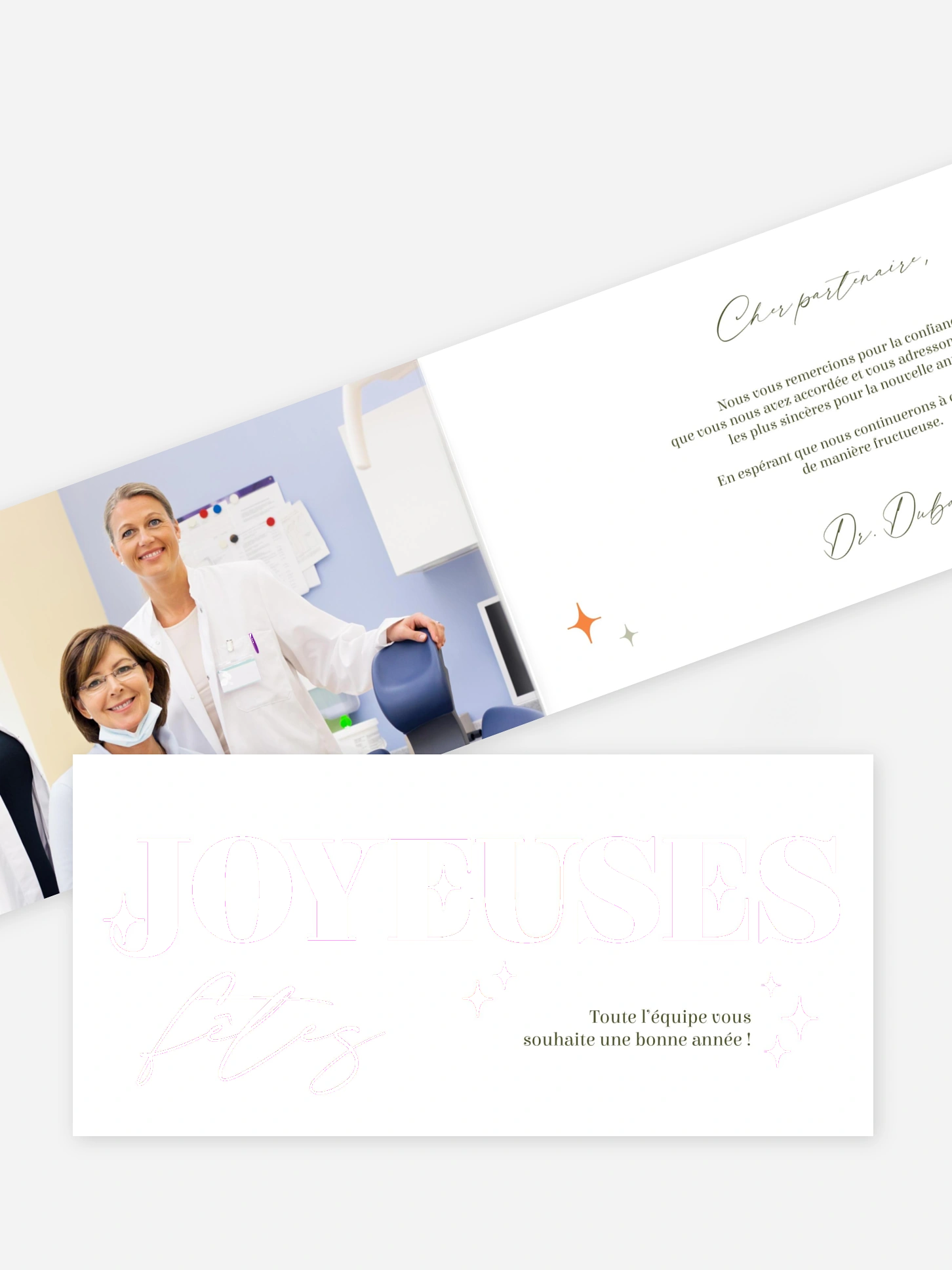 Carte de voeux entreprise Bold Letters