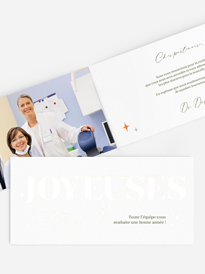 Carte de voeux entreprise Bold Letters