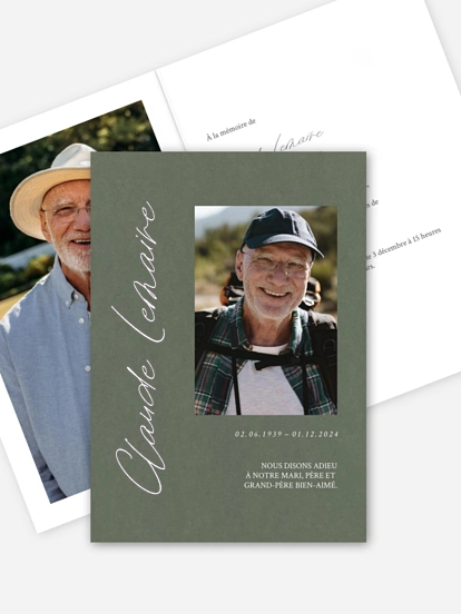 Faire-part de décès Mémoire silencieuse
