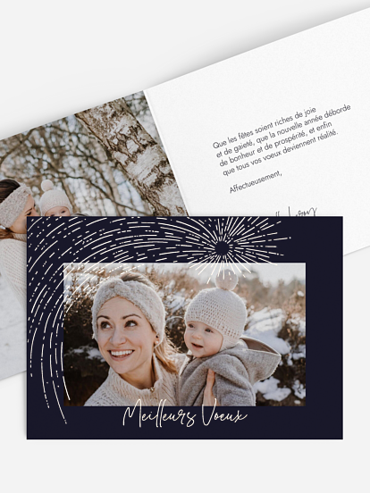 Carte de voeux Étoile filante