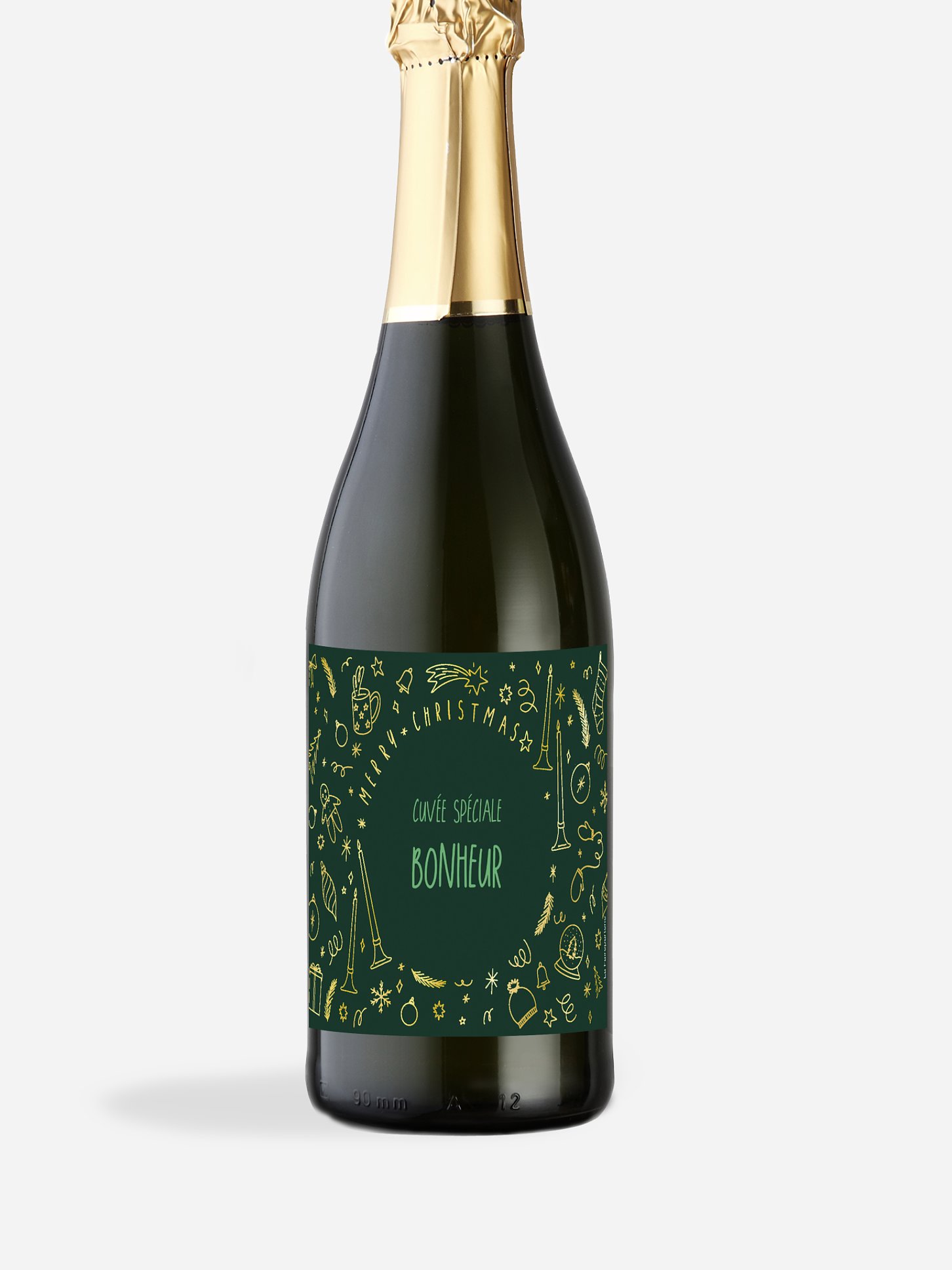 Étiquette pour bouteille X-Mas Doodle