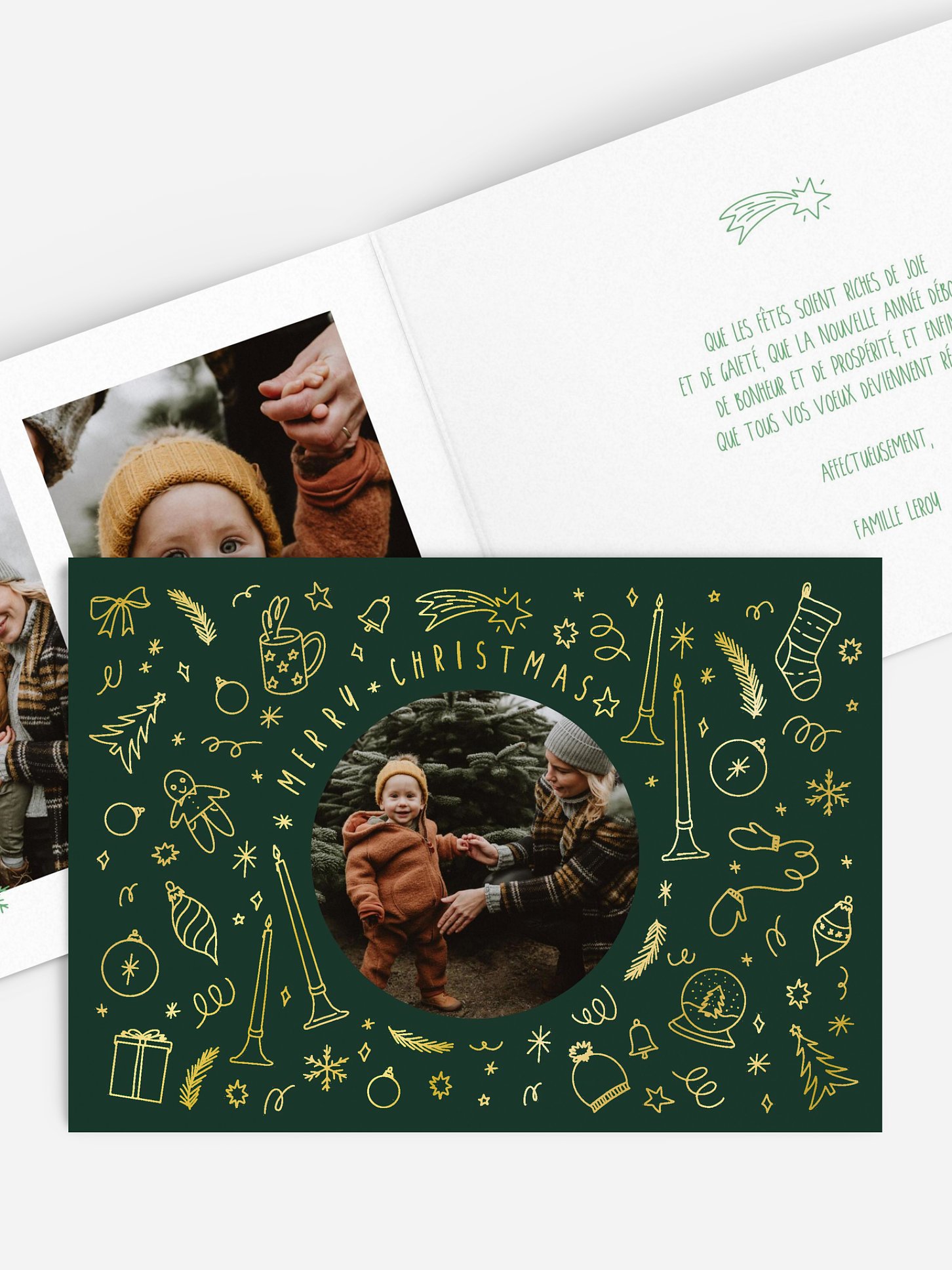 Carte de Noël X-Mas Doodle