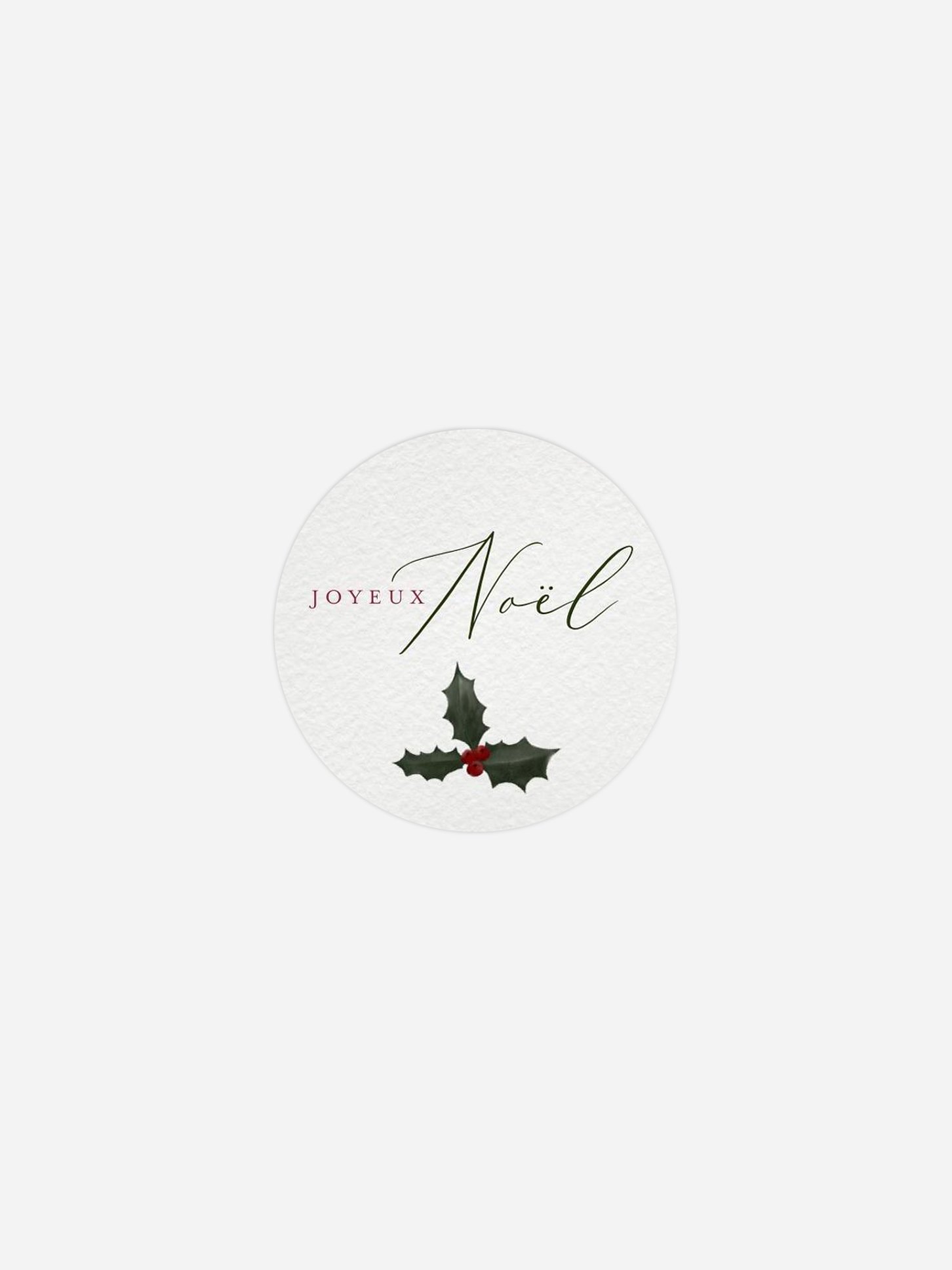 Étiquette cadeau Noël Branch Frame