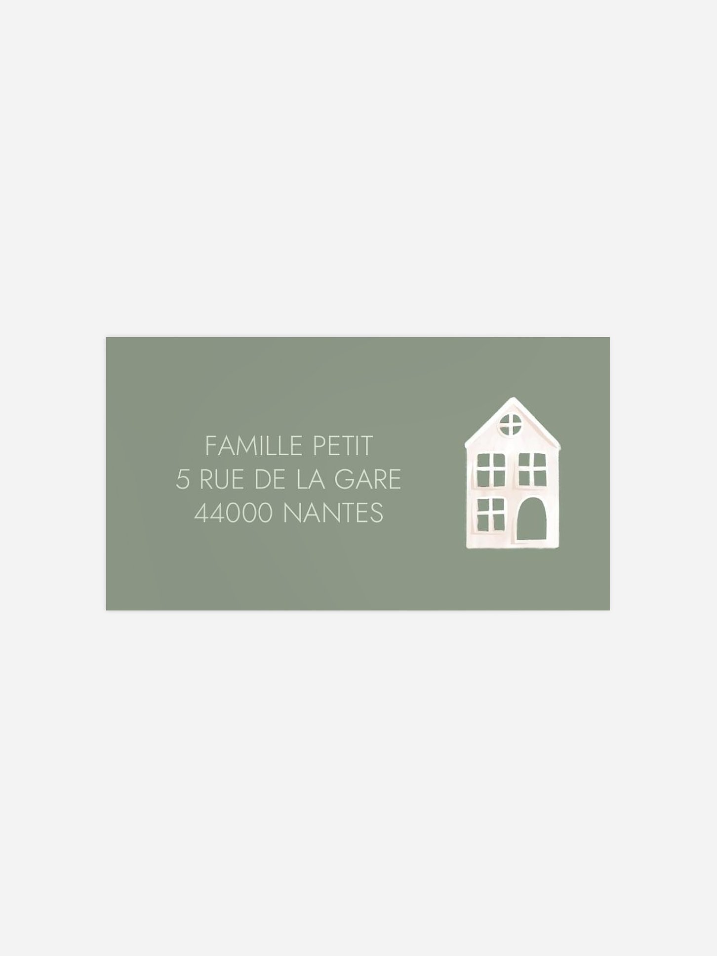 Étiquette destinataire voeux Village d'hiver