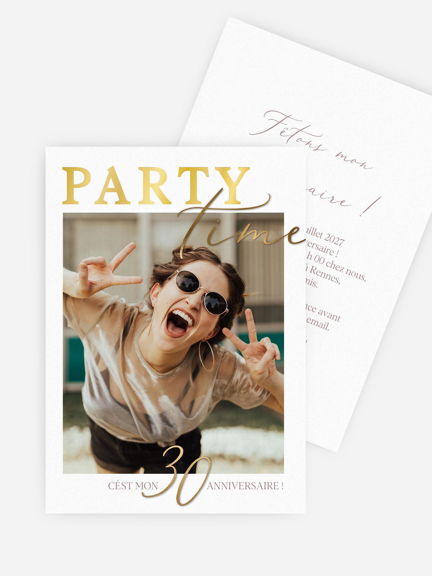 invitation anniversaire 30 Let's Party