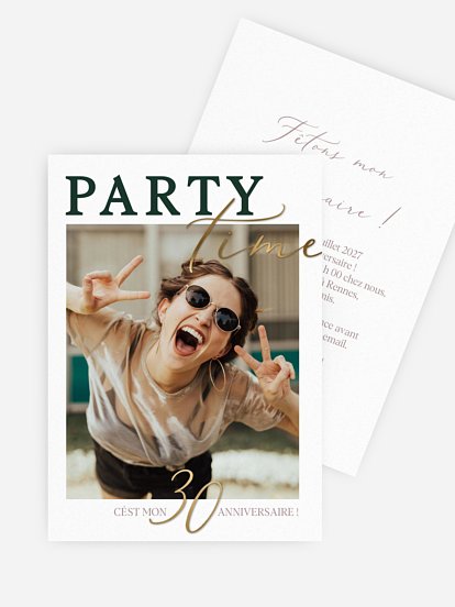 invitation anniversaire 30 Let's Party