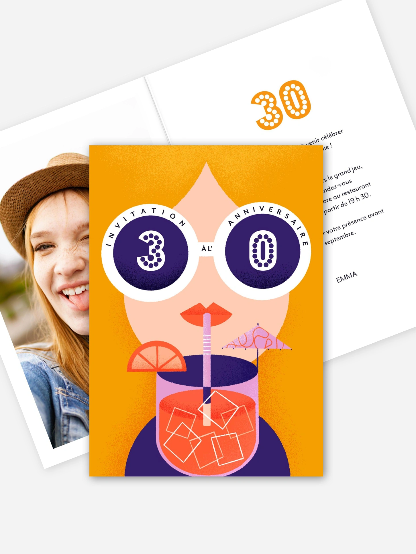 invitation anniversaire 30 Sunglasses