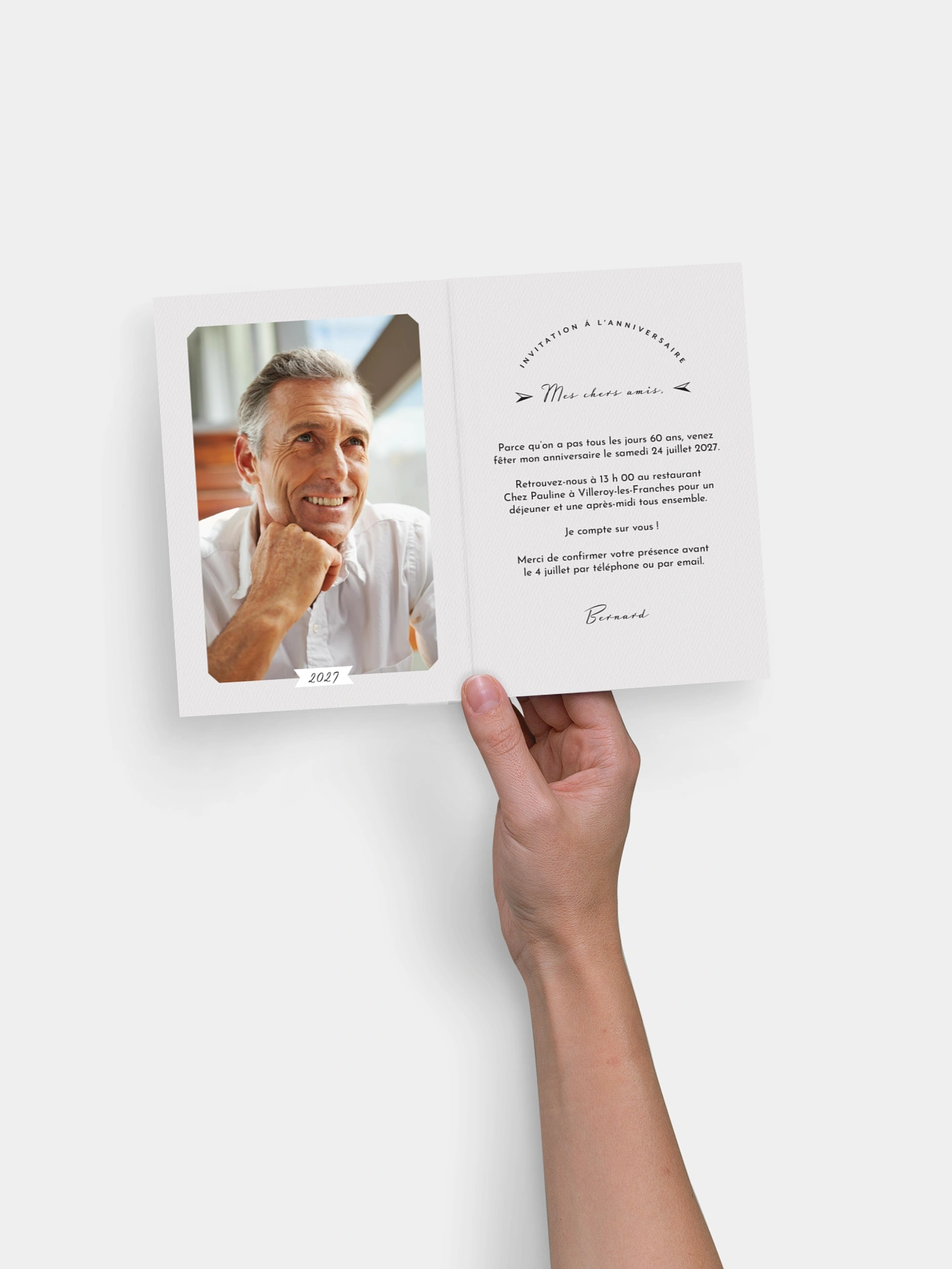 invitation anniversaire 60 Indémodable