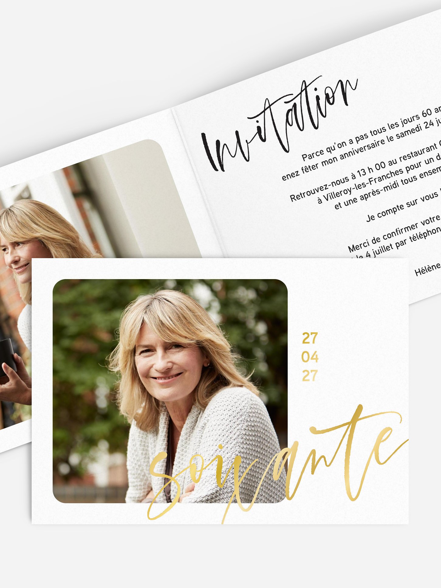 invitation anniversaire 60 Année en or
