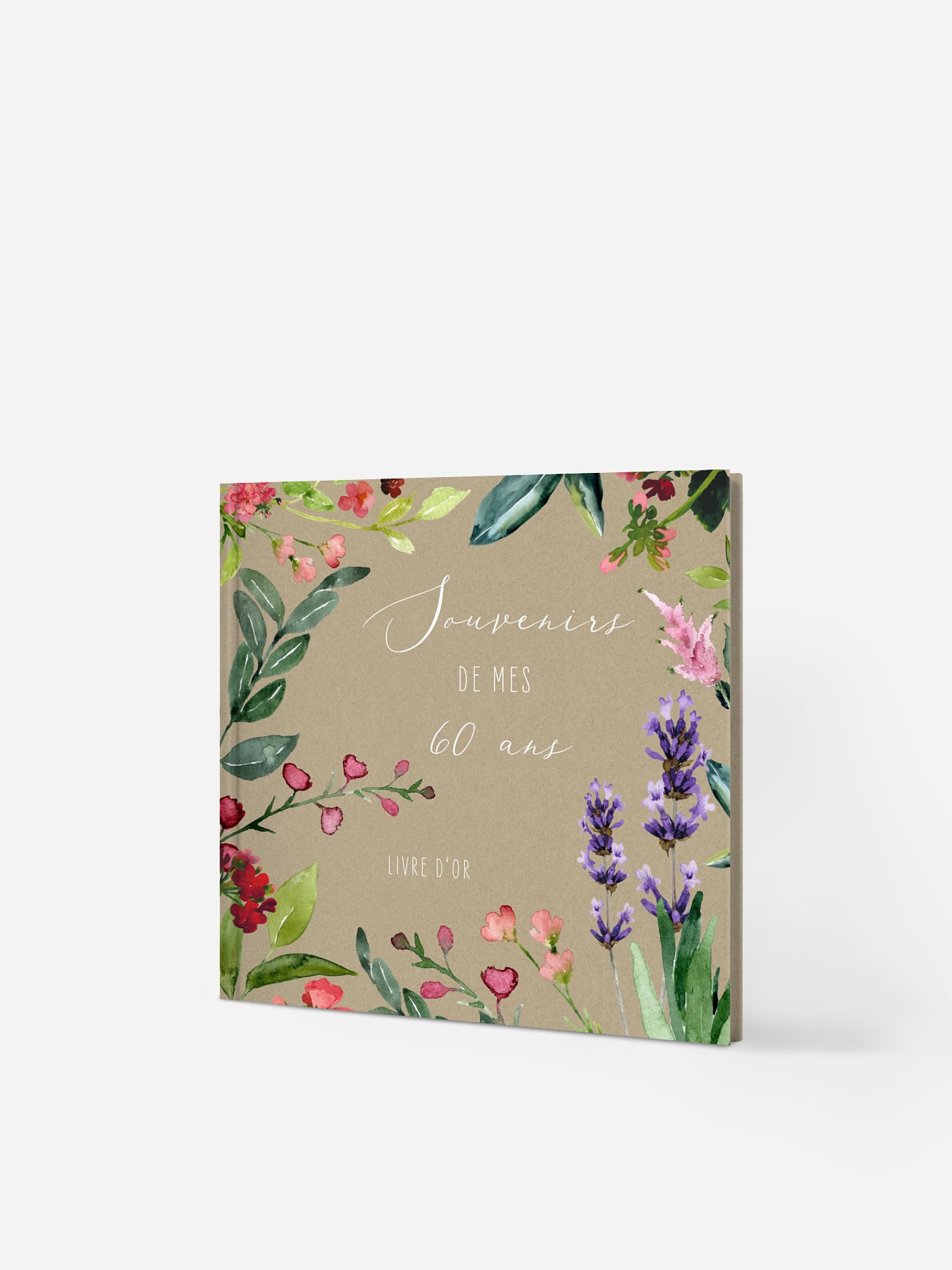 Livre d'or anniversaire Champs de fleurs