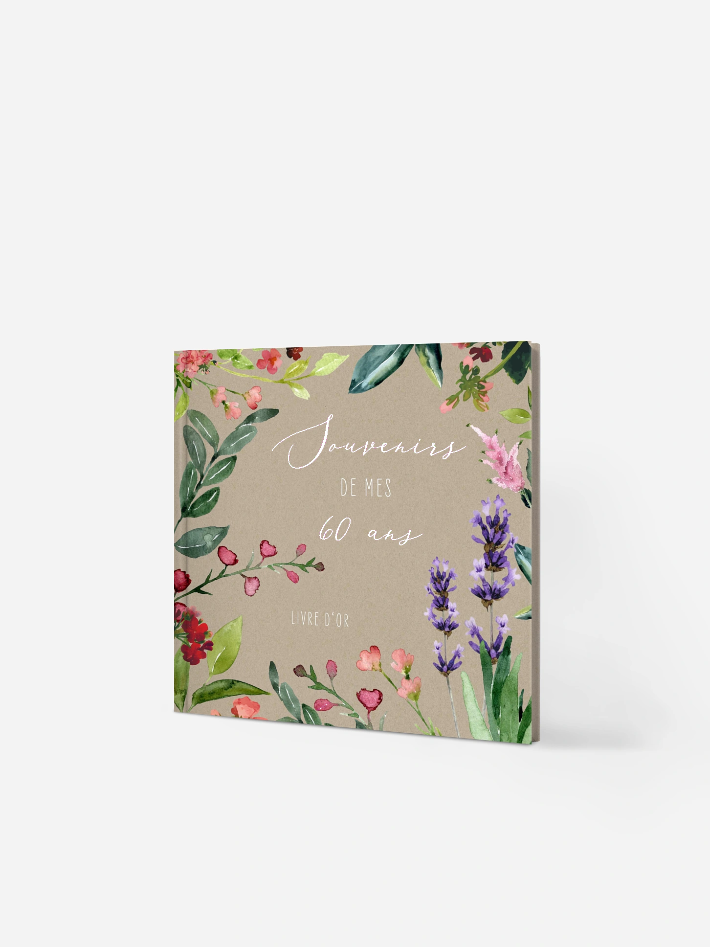 Livre d'or anniversaire Champs de fleurs