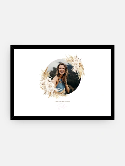 Affiche anniversaire Elegant boho - signature