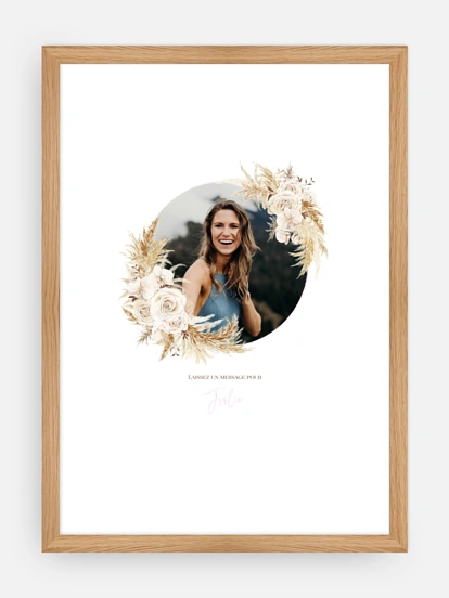 Affiche anniversaire Elegant boho - signature