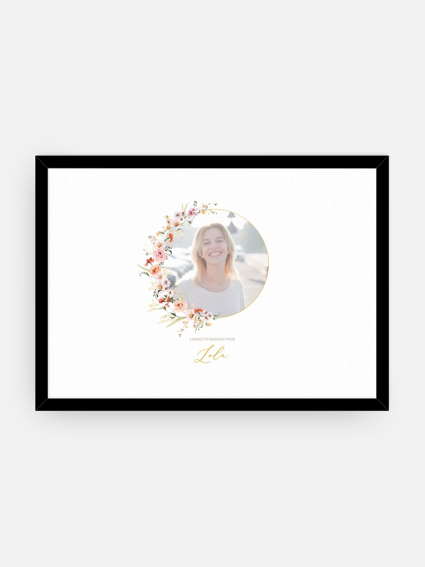 Affiche anniversaire Arche de fleurs - signature