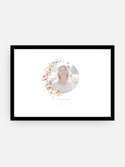 Affiche anniversaire Arche de fleurs - signature