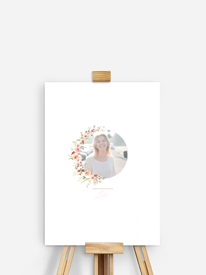 Affiche anniversaire Arche de fleurs - signature