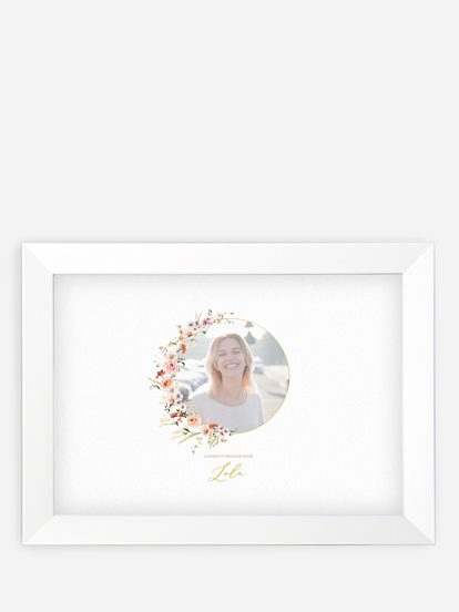 Affiche anniversaire Arche de fleurs - signature