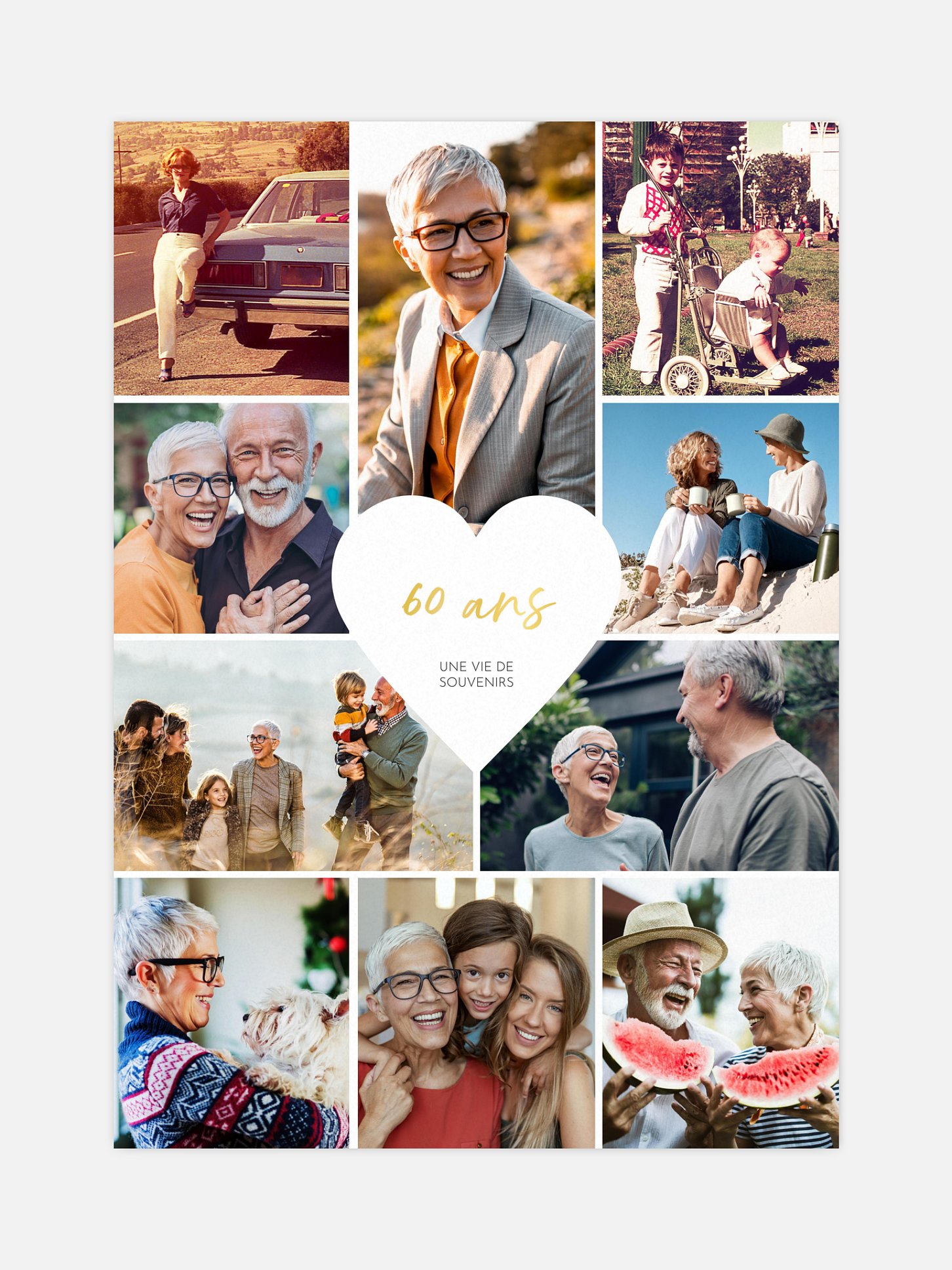 Affiche anniversaire Une vie de souvenirs