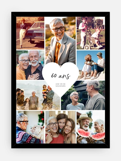 Affiche anniversaire Une vie de souvenirs
