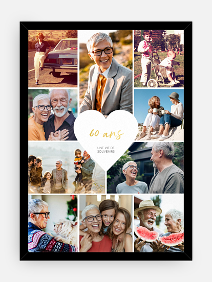 Affiche anniversaire Une vie de souvenirs