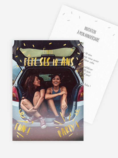 invitation anniversaire 18 Party Time