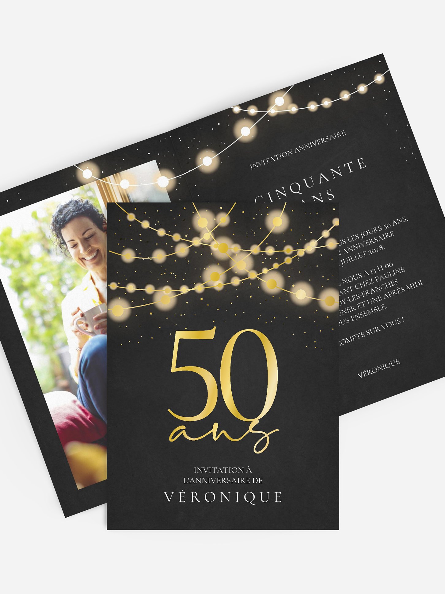 invitation anniversaire 50 Lumières