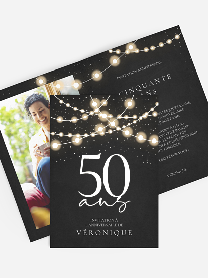 invitation anniversaire 50 Lumières