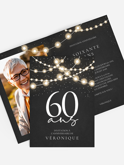 invitation anniversaire 60 Lumières