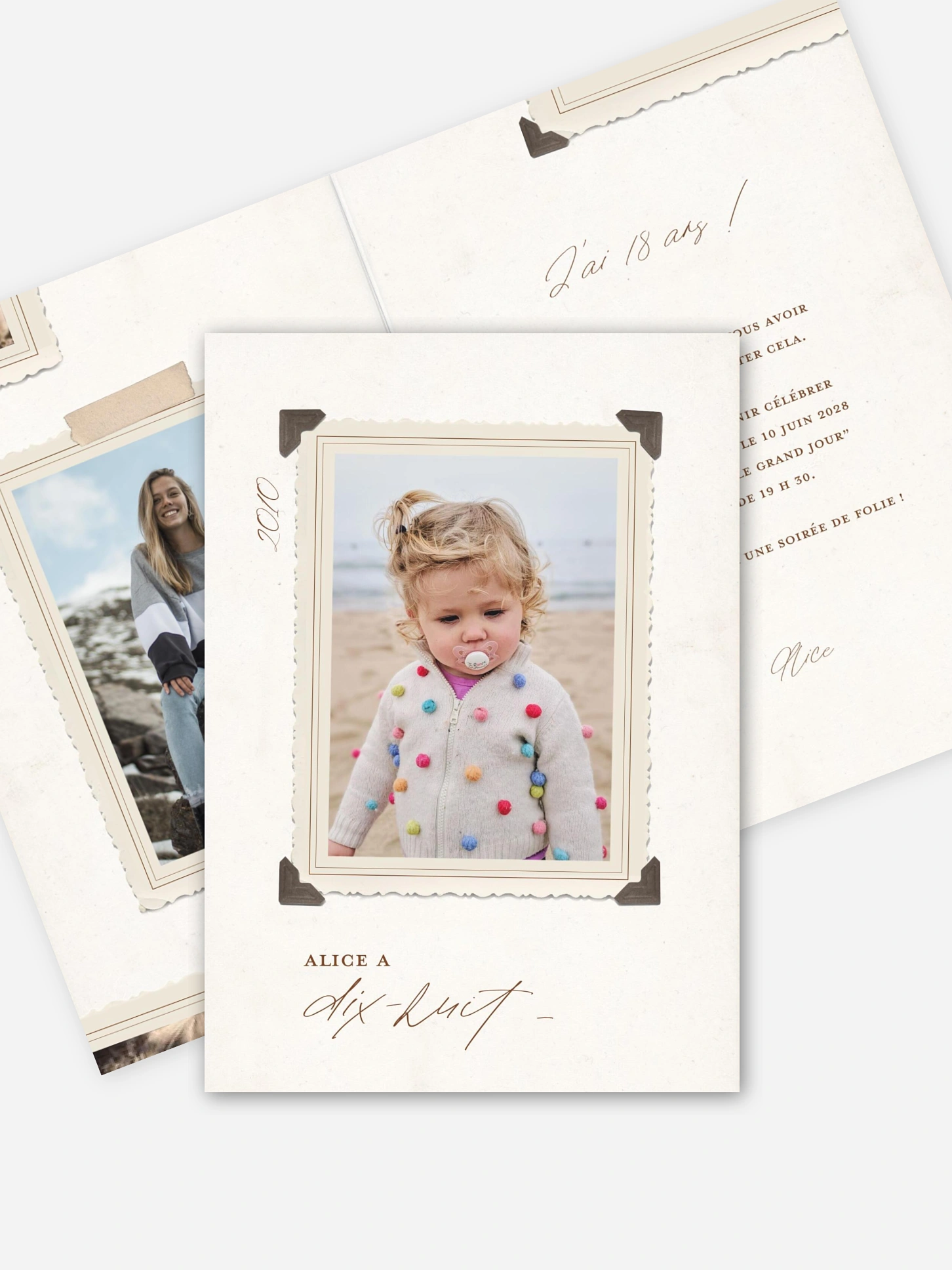 invitation anniversaire 18 Photo Vintage
