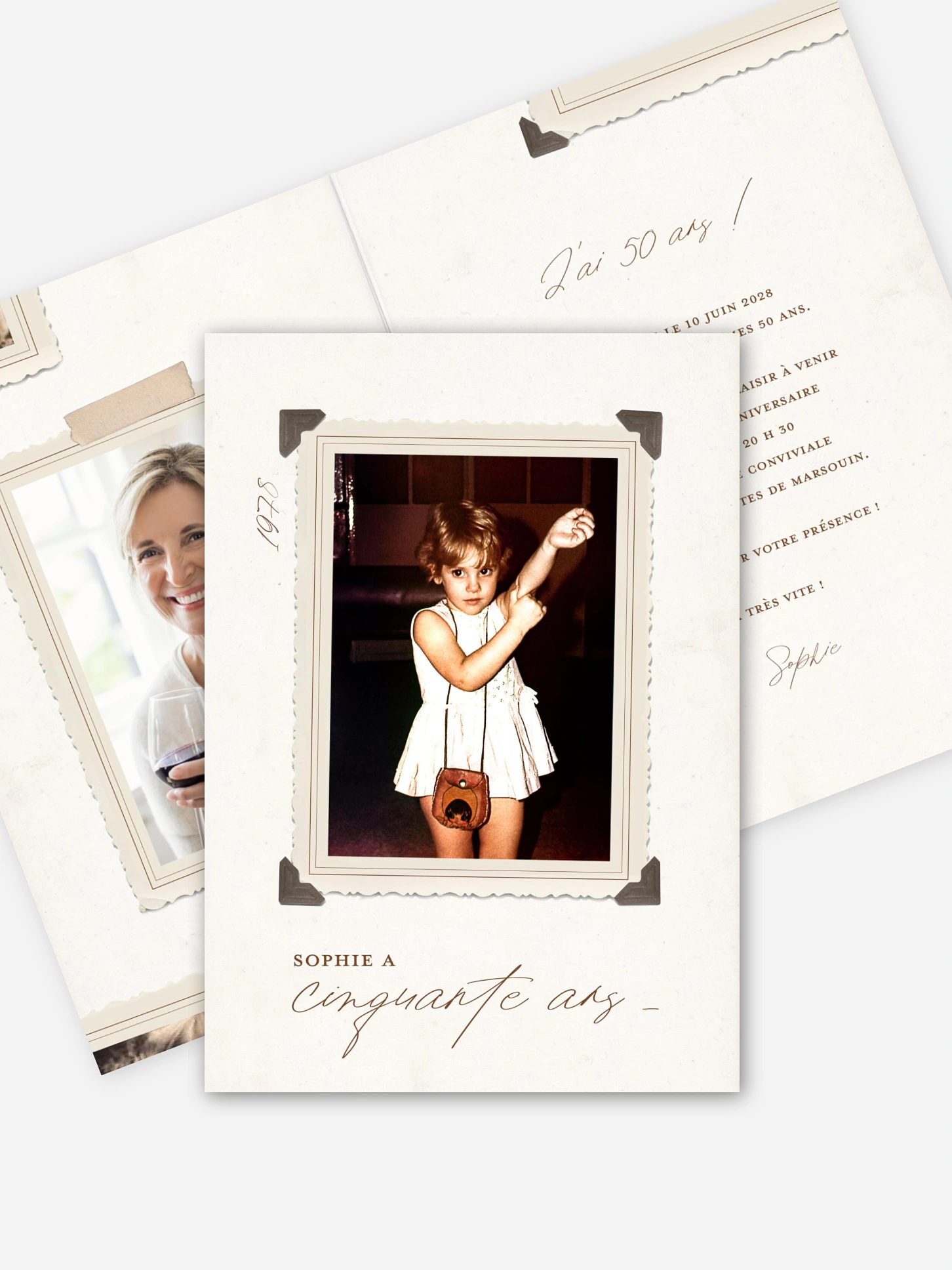 invitation anniversaire 50 Photo Vintage