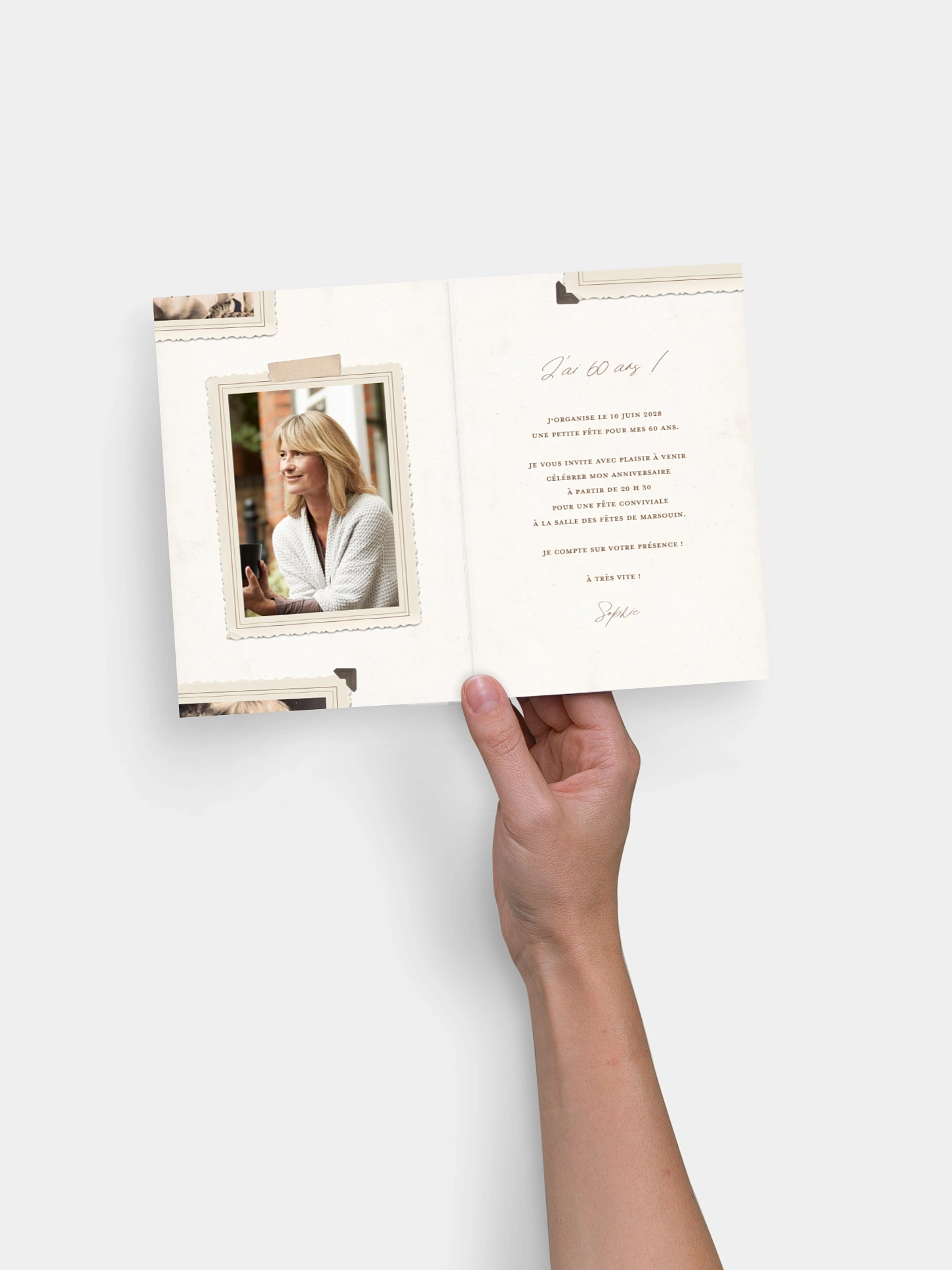invitation anniversaire 60 Photo Vintage