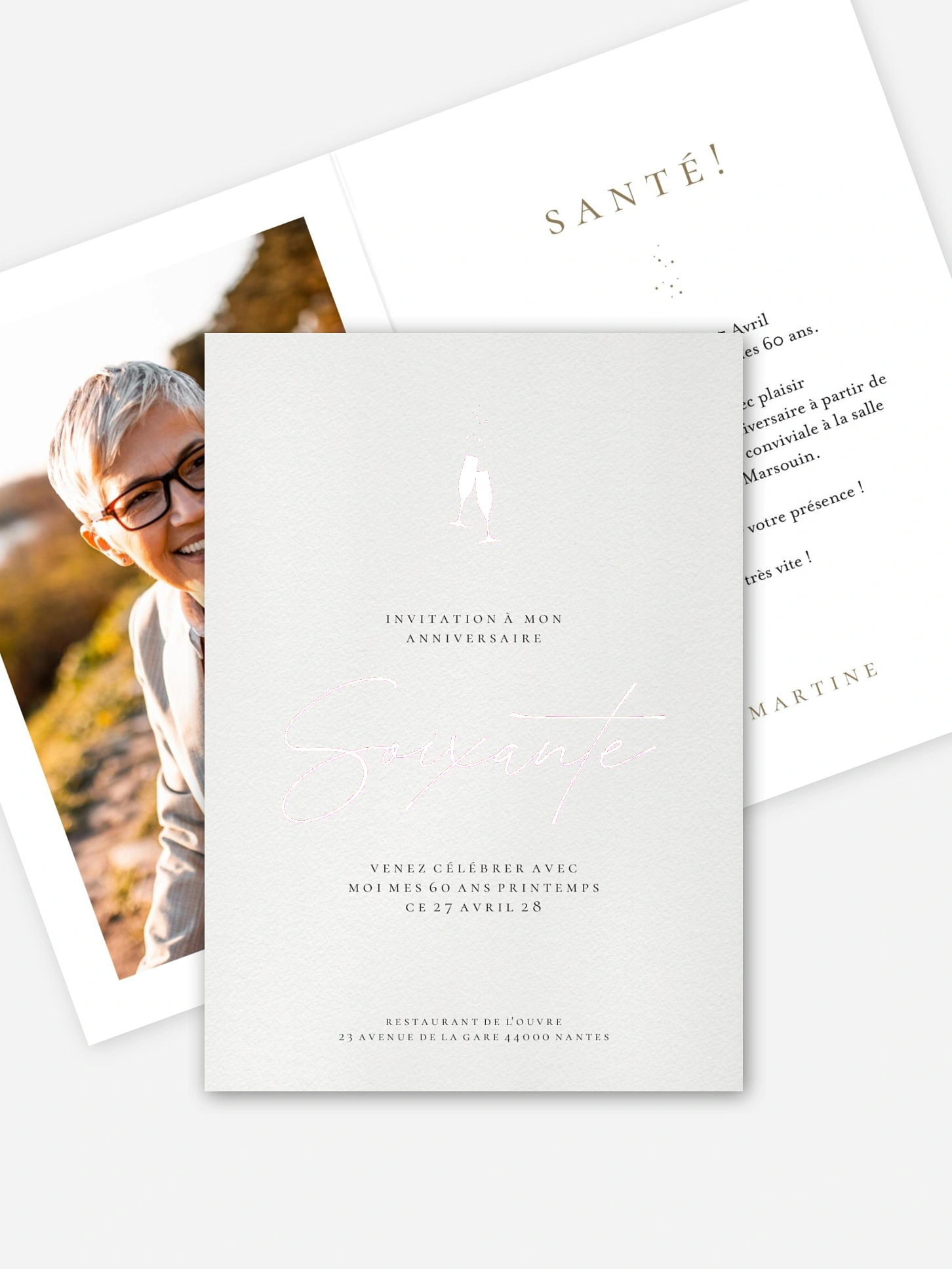 invitation anniversaire 60 À votre santé