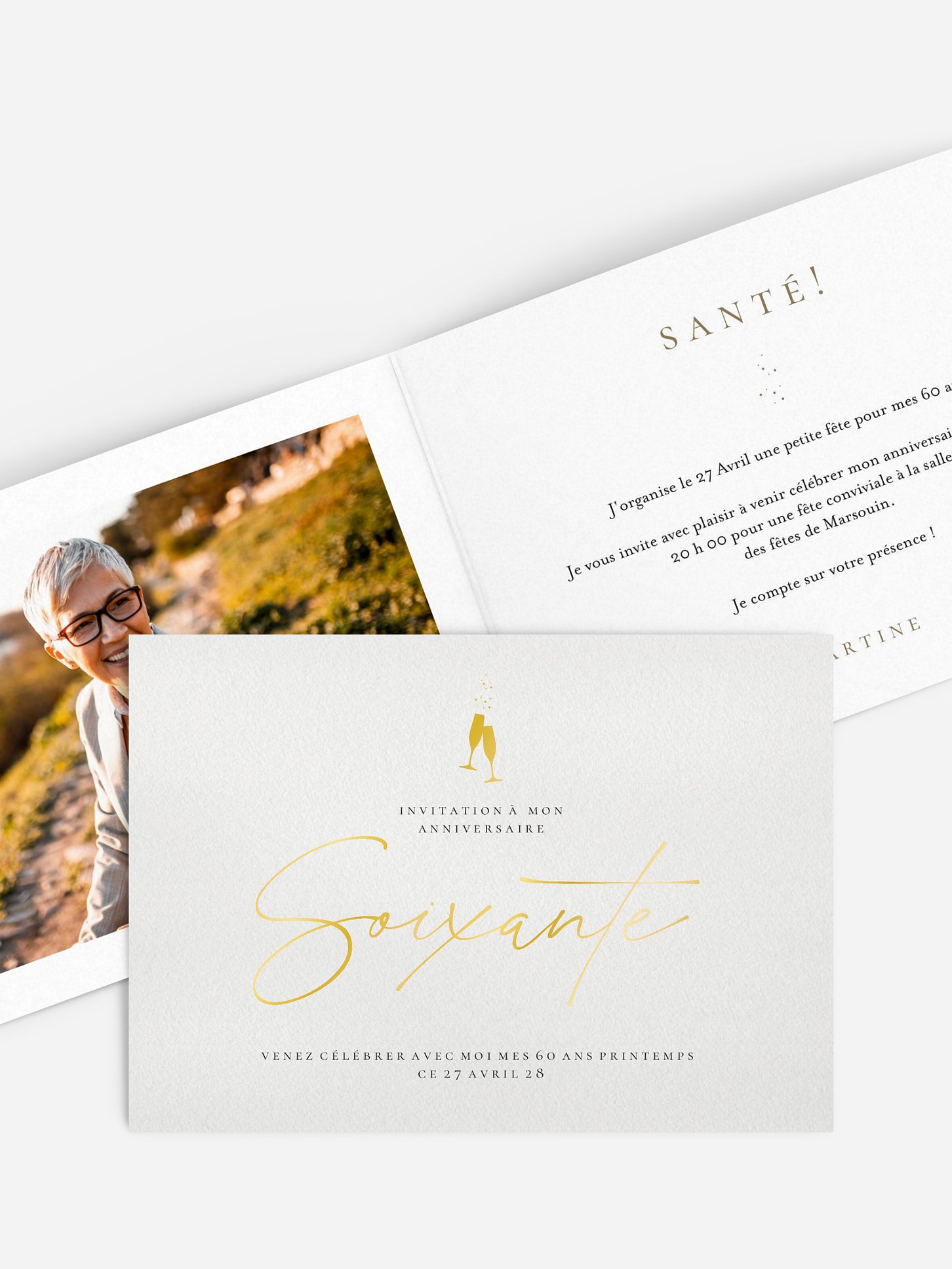 invitation anniversaire 60 À votre santé