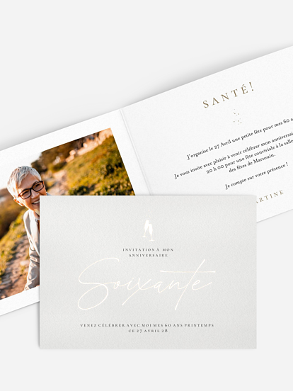 invitation anniversaire 60 À votre santé